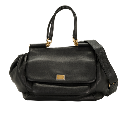 Tote, &pound;250, Handbags, Black, Leather, Front view